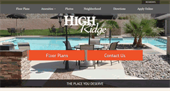 Desktop Screenshot of highridgeapartmentselpaso.com